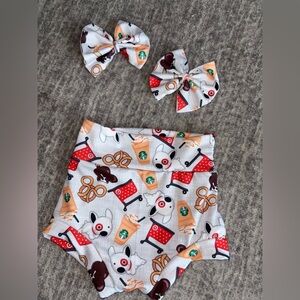 Target print kids Bows and Bummie